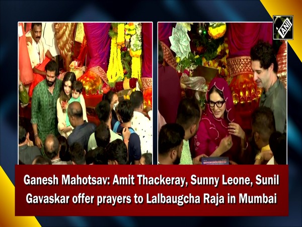 Ganesh Mahotsav: Amit Thackeray, Sunny Leone, Sunil Gavaskar offer prayers to Lalbaugcha Raja in Mumbai